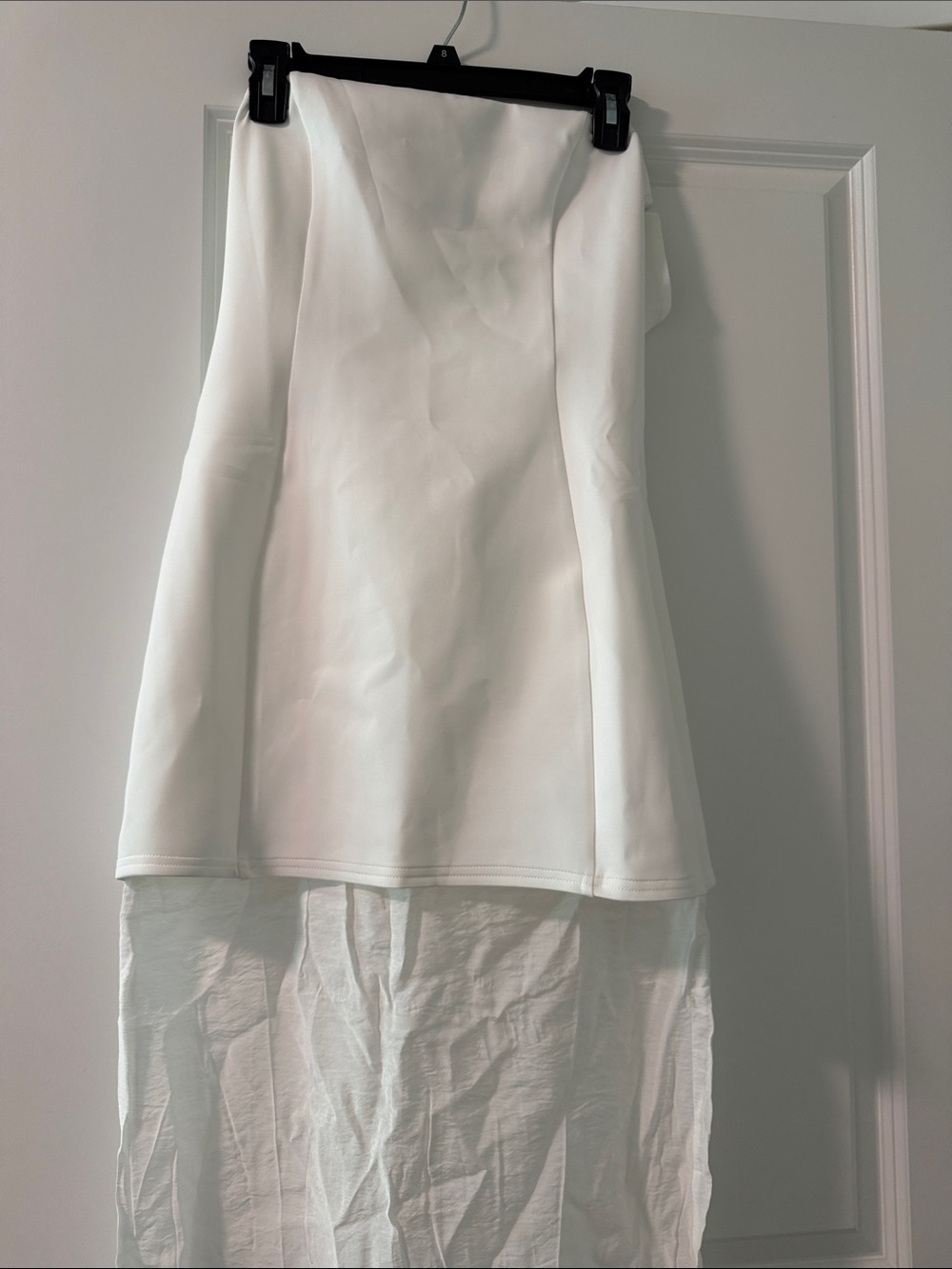 Lena White Strapless Midi Dress
